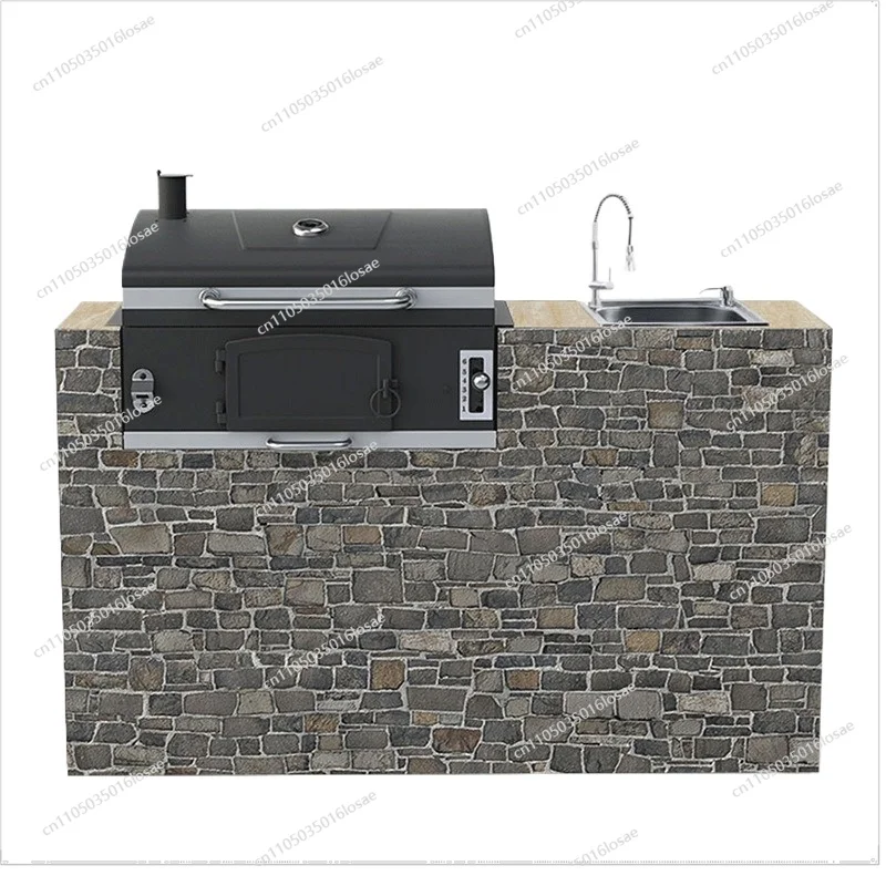 

Built-in Courtyard Garden Barbecue Table Built-in Fish Grill Barbecue