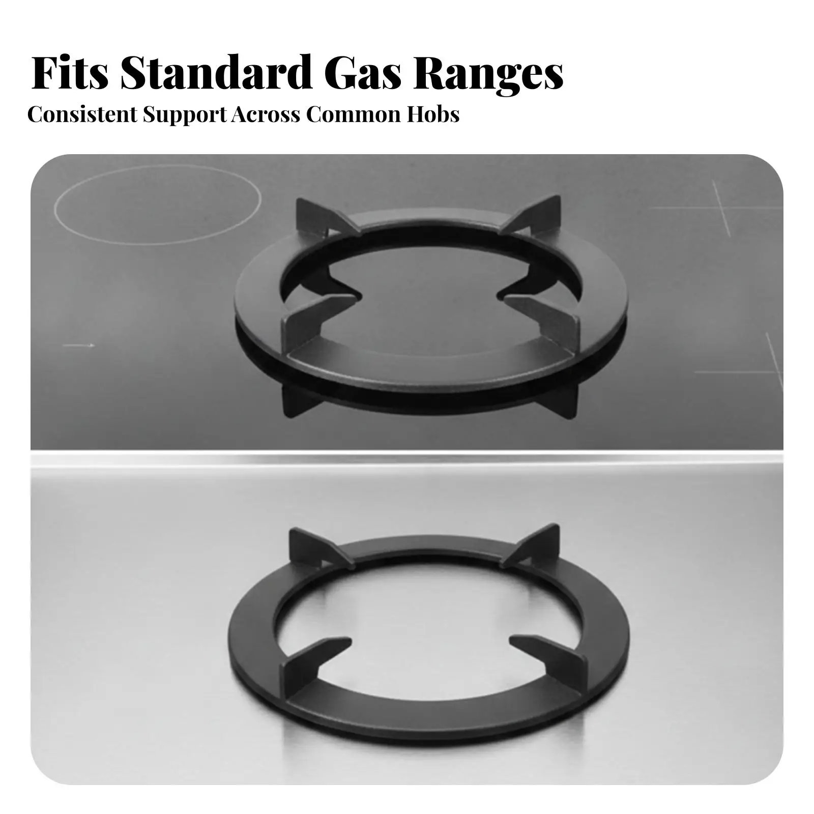 Gas Range Rack Anti-Sliding Universal Gas Collar Reducer Wok Support Collar Heavy Duty Hardware Stable for Home Cooks, Kitchen