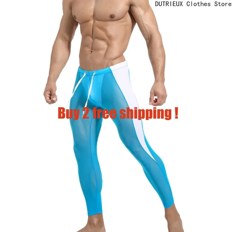 

Сексуальные сетчатые дышащие леггинсы для фитнеса и тренировок, новые мужские спортивные штаны для велоспорта, эластичные удобные брюки для выступлений в ночном клубе и баре