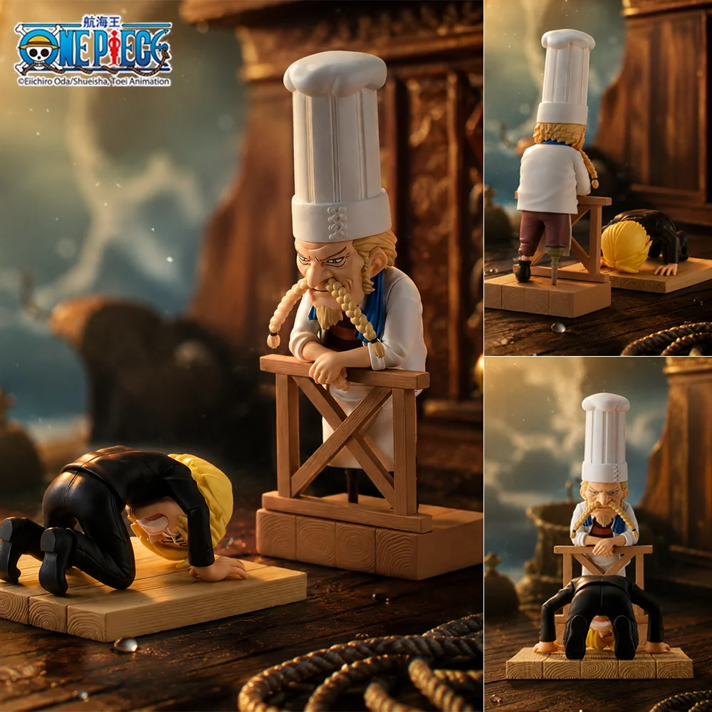 1 pièce, 10 cm/3,93 po, figurine officielle One Piece Sanji & Zeff, statue en PVC, décoration de bureau et de voiture, modèle de collection, jouets, cadeau.
