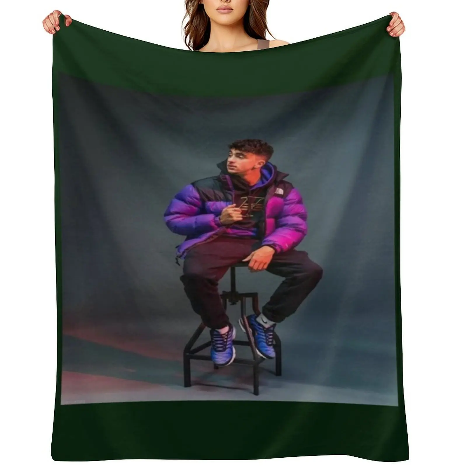 

Inoxtag classique Throw Blanket Flannel Blankets For Sofas Plush Blankets