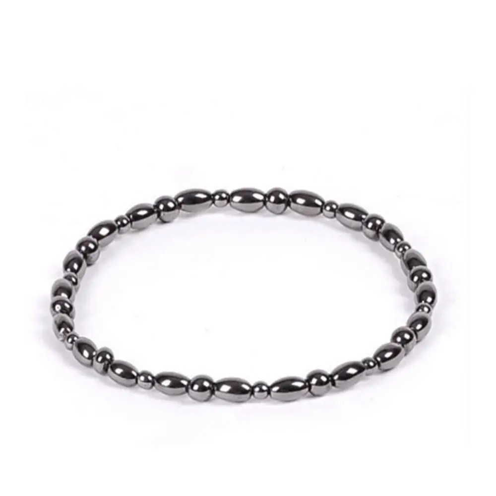 Magnetic Magnetic Beaded Bracelet Stretch Black Gallstone Black Obsidian Anklet Obsidian Stone Beaded Design
