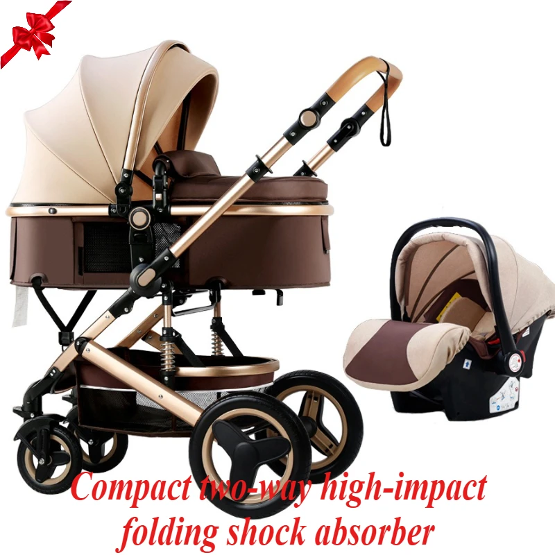 

Коляска с сиденьем корзины может сидеть и лежать. Легкий двусторонний складной амортизатор с высоким ландшафтом.