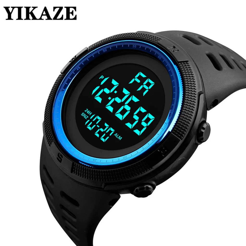 

Men's Digital Electronic Watch Sports Watch Man Glow 49mm Large Dial Student Outdoor Adventure Trend Multifunctional Watches