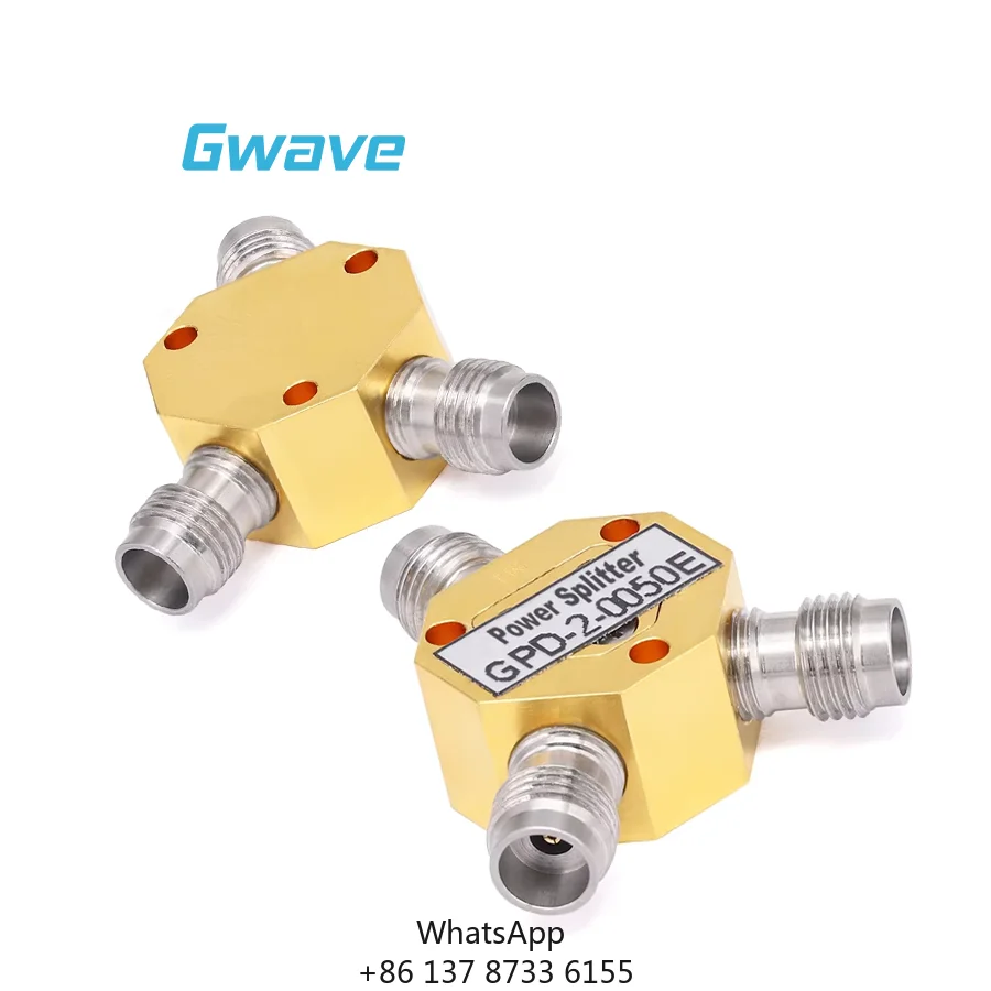2-Way 2.4mm Power Splitter For Telecom Parts DC To 50 GHz 1 Watt Rated