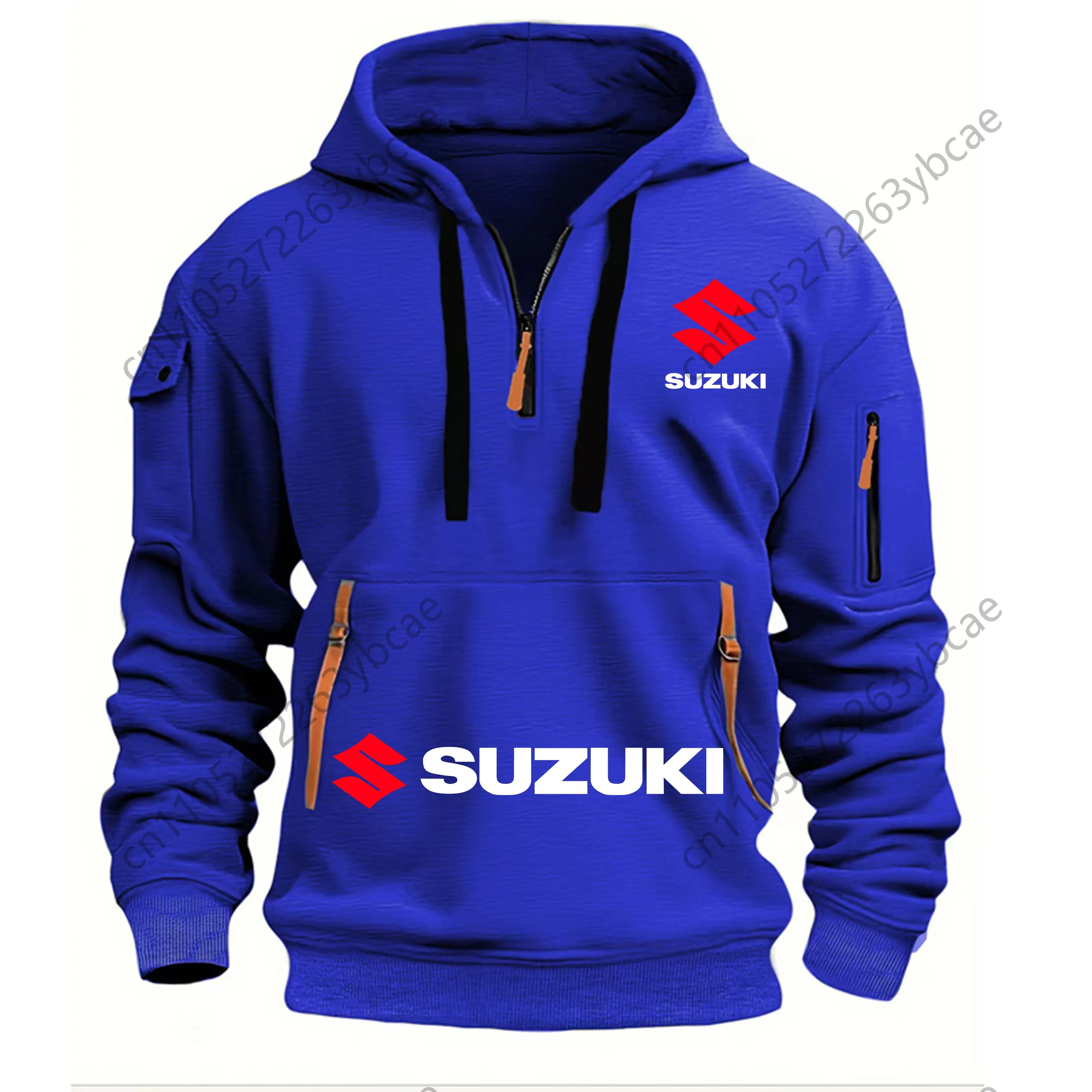 Suzuki herenhoodie outdoor motorrijpak: zacht, comfortabel, ademend, stijlvol herfst-/winterstijl