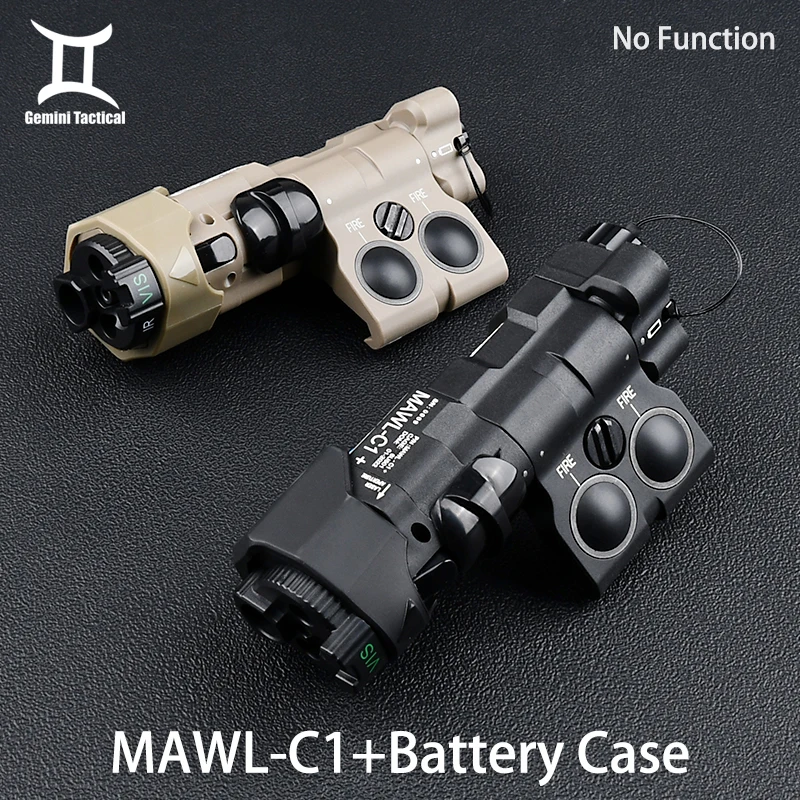 

Tactical MAWL-C1 Battery Case No Fuction Hunting Aiming Device Nylon Dummy Battery Box Upgrade Rifle Outdoor Tool CR123A 16340