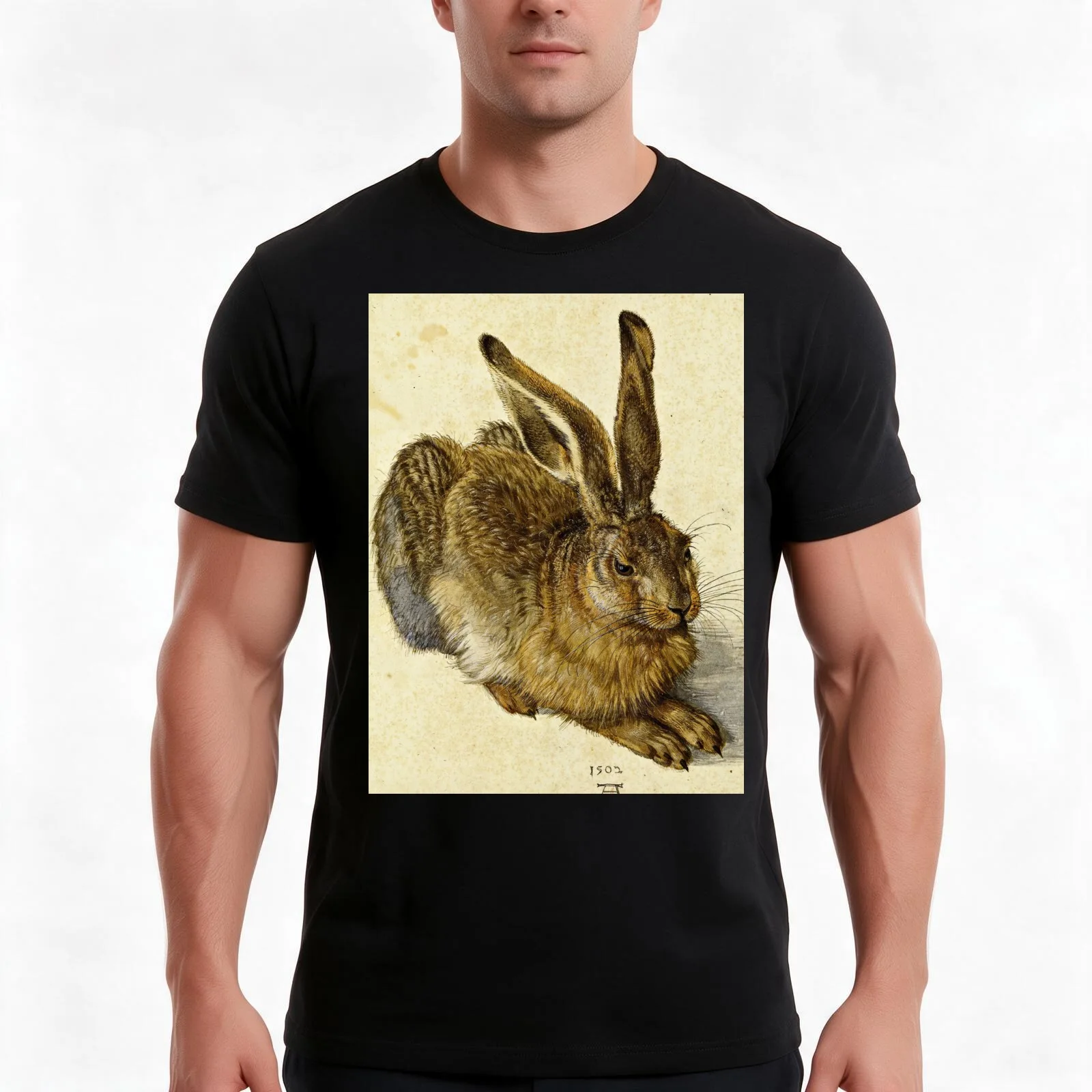 Albrecht Durer - Hare T-Shirt Summer Casual Cotton Tee Oversized Streetwear Tops Vintage Graphic Print Unisex Men Women