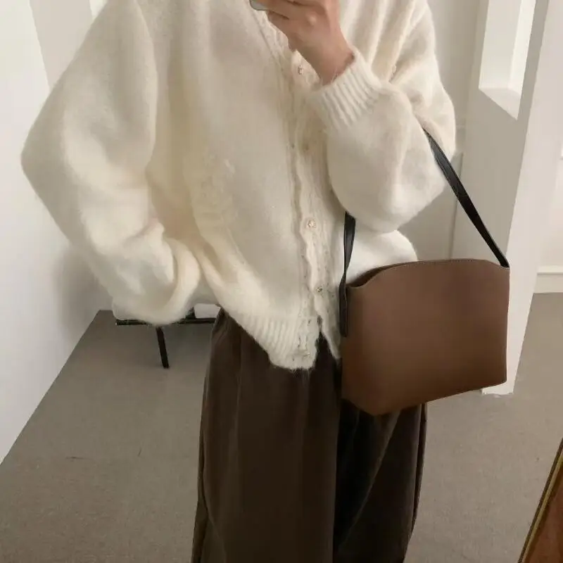 Stickerei Strickjacke Pullover Vintage Strickjacke Strickwaren Mäntel Süße Spitze V-ausschnitt Langarm Weibliche Pullover Herbst Winter