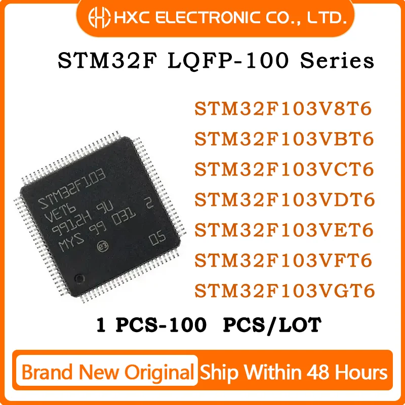 STM32F103V8T6 STM32F103VBT6 STM32F103VCT6 STM32F103VDT6 STM32F103VET6 STM32F103VFT6 STM32F103VGT6 STM32F103 STM IC MCU Chip