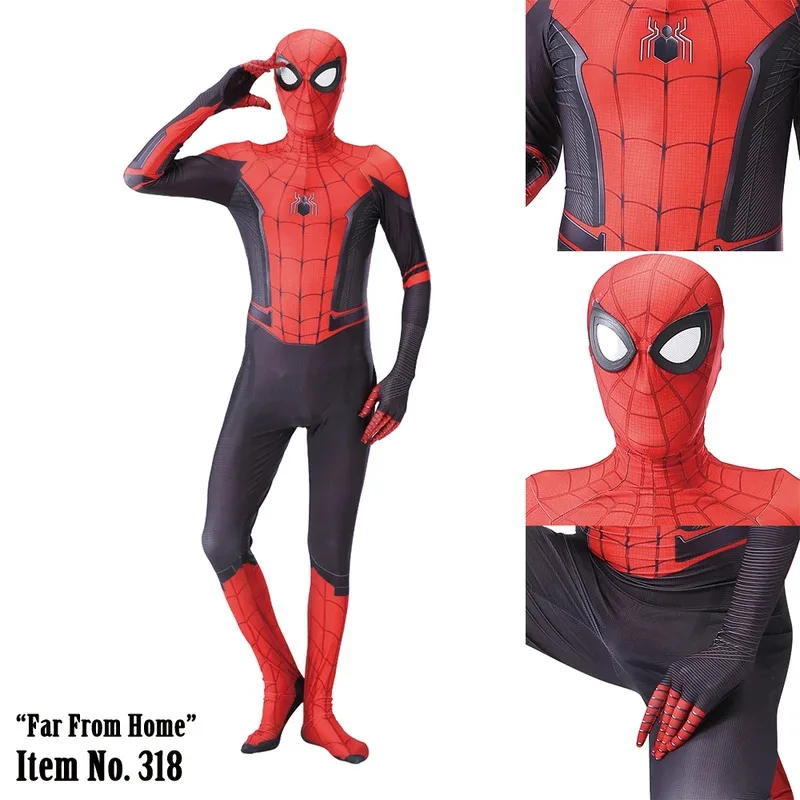 MARVEL Spider-man Costumes Tom Holland Spiderman Cosplay Bodysuits For Kids Adults Party Clothes Birthday Gift Fans Collection