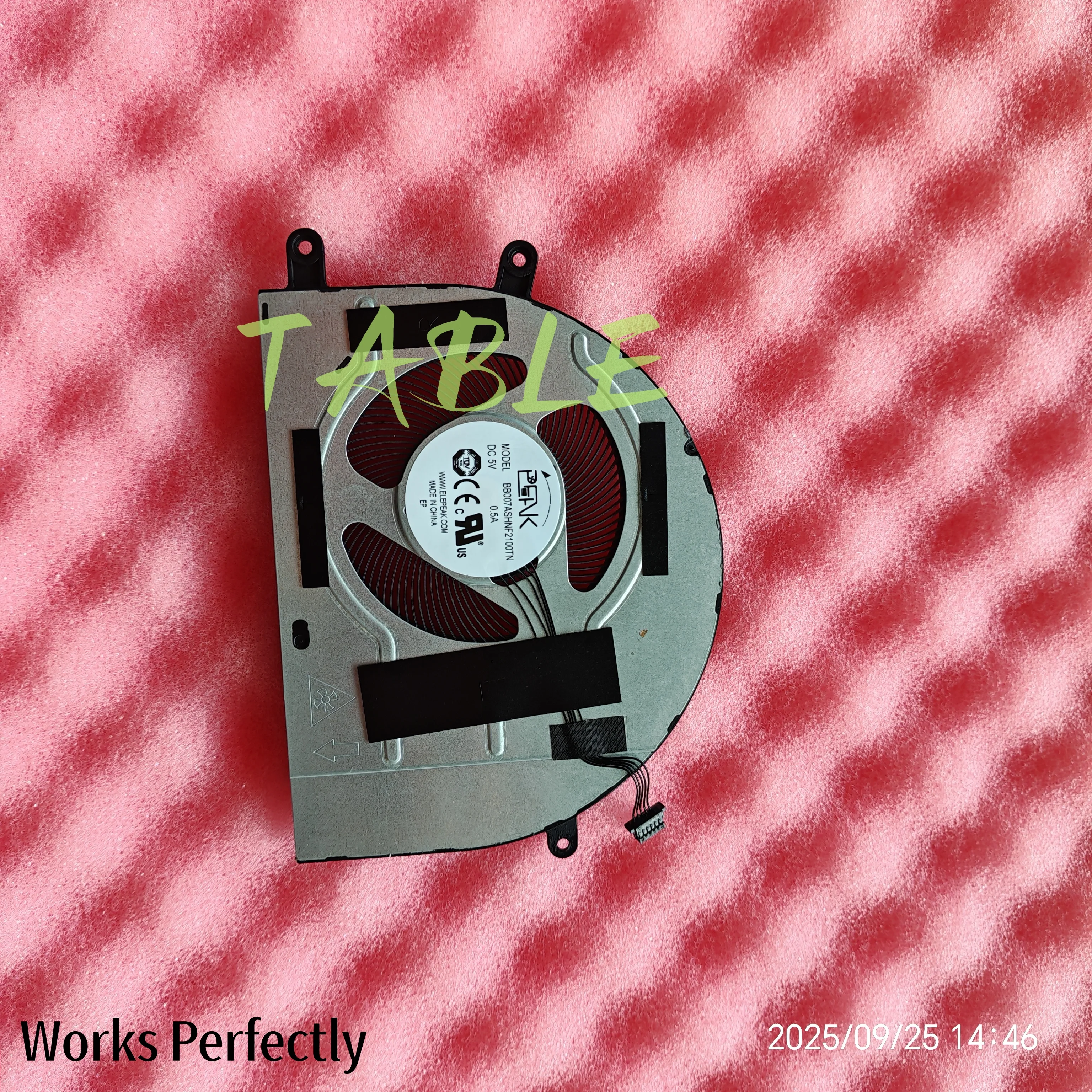 For Lenovo IdeaPad Flex7 14IAU7 Flex 5 14IAU7/14ALC7/14ABR8 Cooler DC5V 0.5A 5F10S14033 Laptop CPU Cooling Fan