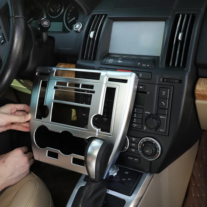 

Для Land Rover Freelander 2 2007-2015 Стайлинг автомобиля ABS центральное управление панель кондиционера отделка рамка Автомобильные аксессуары для интерьера