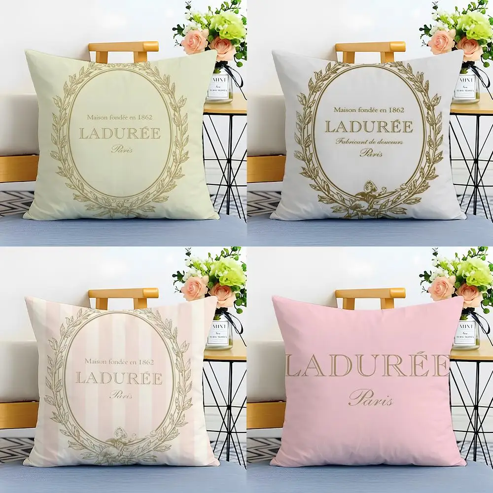 Stylish Luxurious Delicate L-Laduree Art Cushion Cover Linen Minimalist Soft  for Sofa Bed Home Room Decor