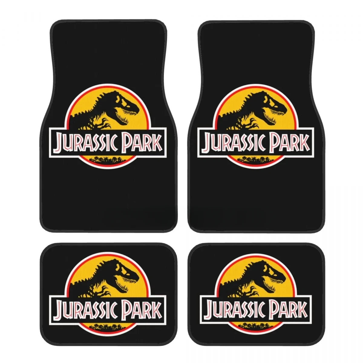 

Jurassic Park 4PCS Crystal Velvet Women's Car Floor Mat, Anti Fouling Car Floor Mat Car Interior Accessories