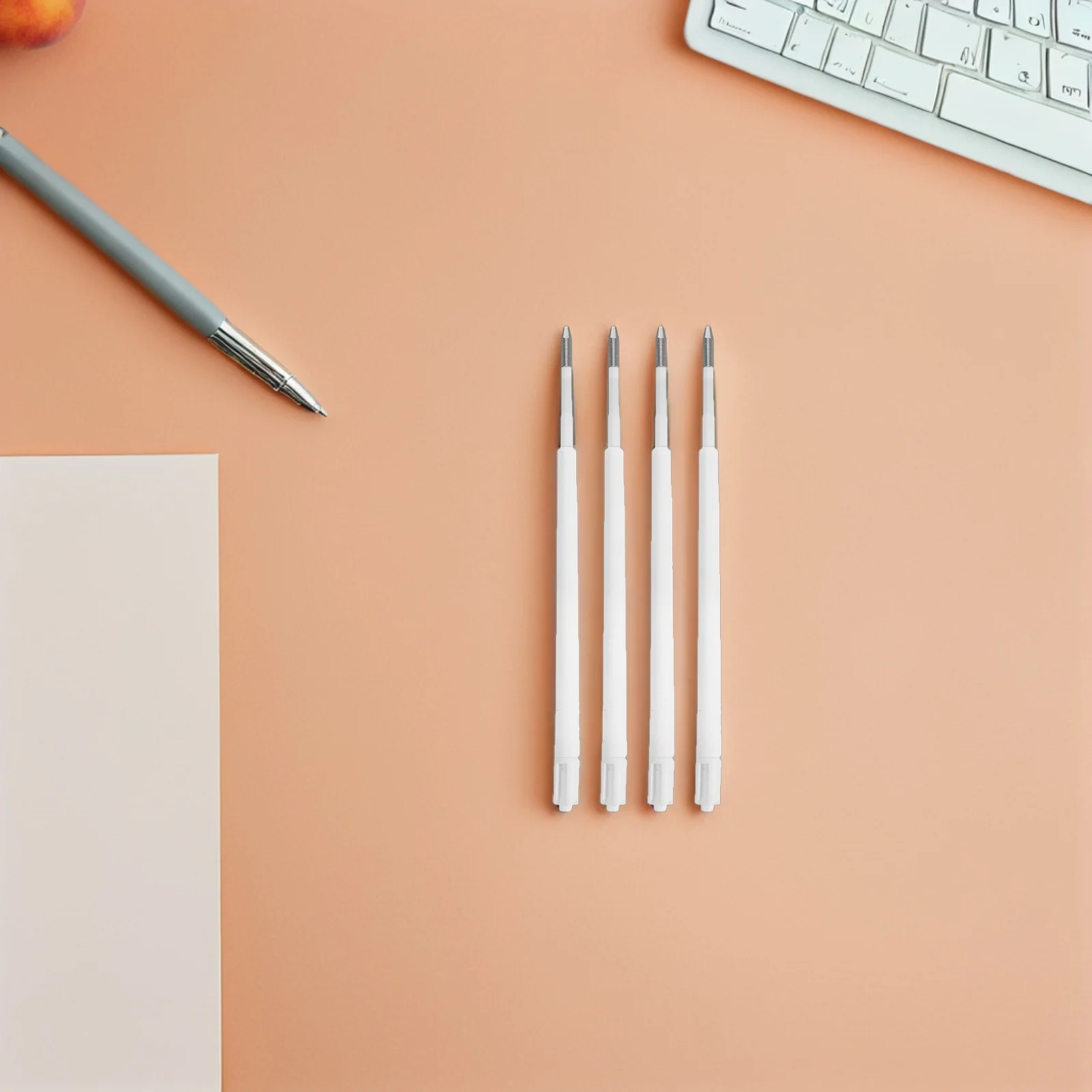 

50 шт., стержни для шариковых ручек, черные чернила, выдвижные сменные ручки для гладкого письма, офиса, школы, ручки для подписи с нотами