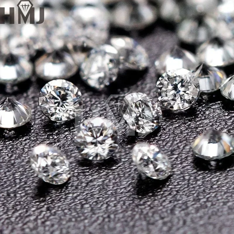 Excellent DEF VVS - VS Round Brilliant Cut Lab Grown Diamonds HPHT Melee Loose Stones Beads For Jewelry Making