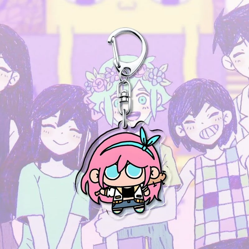 لعبة أوموري ماري كيل أوبري هنري هيرو باسل صني تأثيري المفاتيح Kawaii الاكريليك كيرينغ مفتاح سلسلة حقيبة حلية الديكور الدعامة