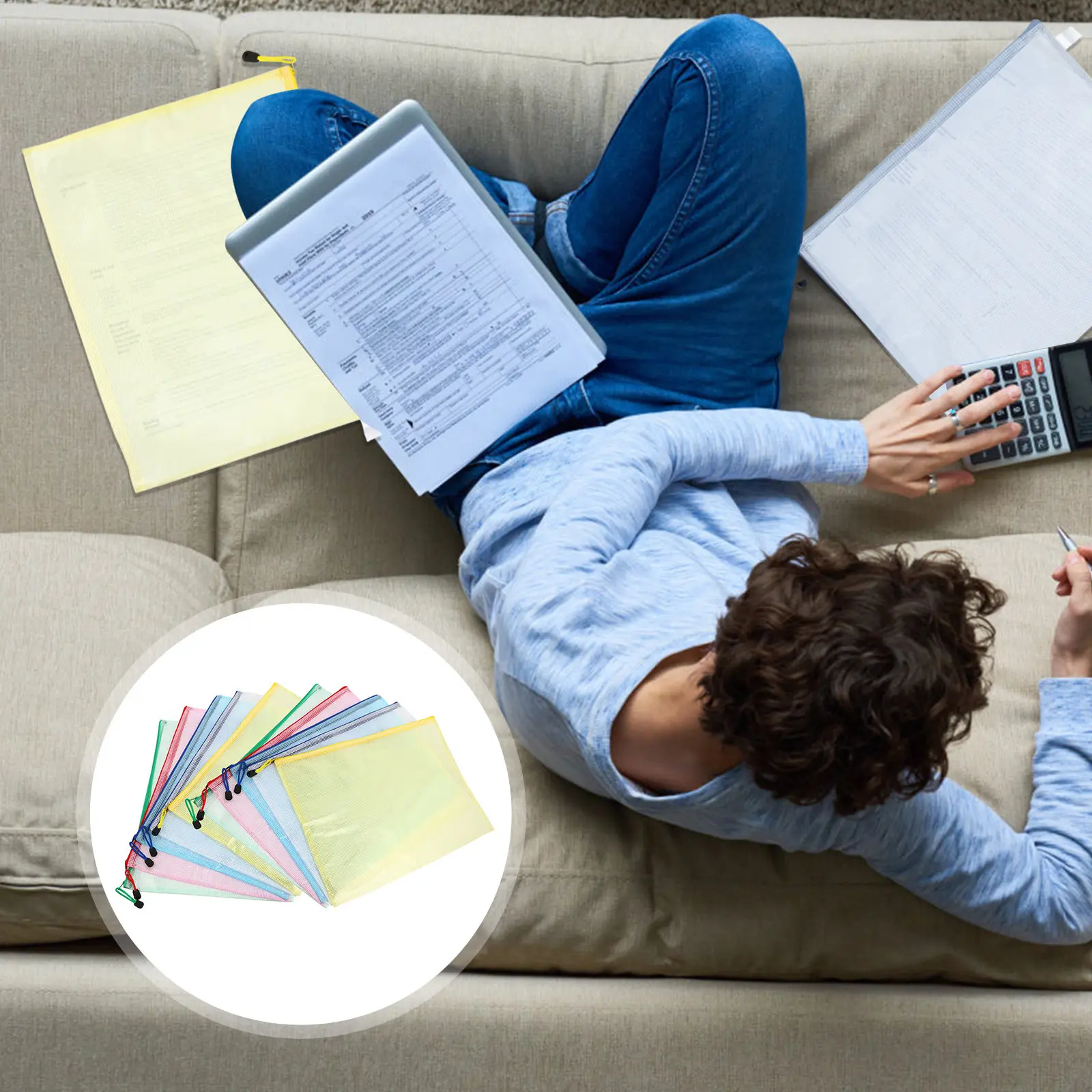 

10 шт. офисных папок для документов, полупрозрачные, на молнии, органайзеры для документов, большой емкости, формат А3, сетчатые, для хранения школьных документов