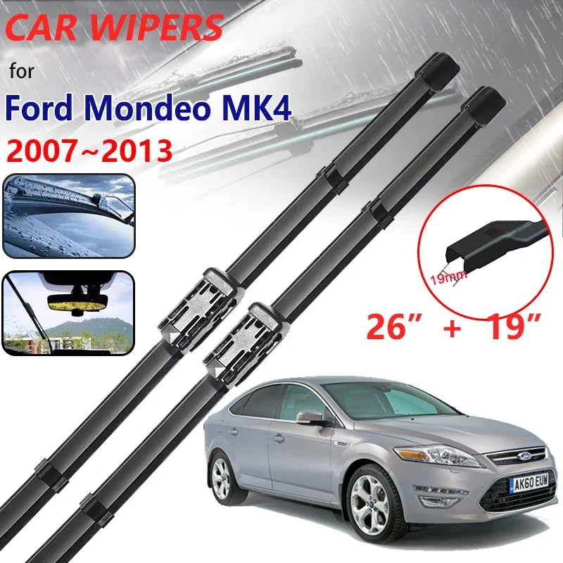 

Car Wiper Blades for Ford Mondeo MK4 Accessories 2007~2013 Rubber Front Windows Windshield Clean Wipers Car Good 2008 2009 2010
