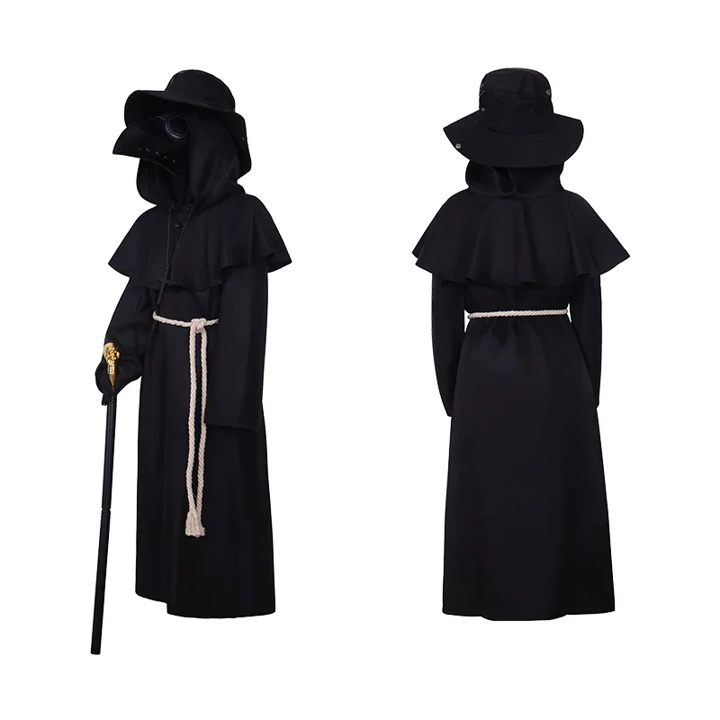 Halloween Medieval Children COS Crow Bird Beak Performance Clothing Punk Mask Cosplay Costume