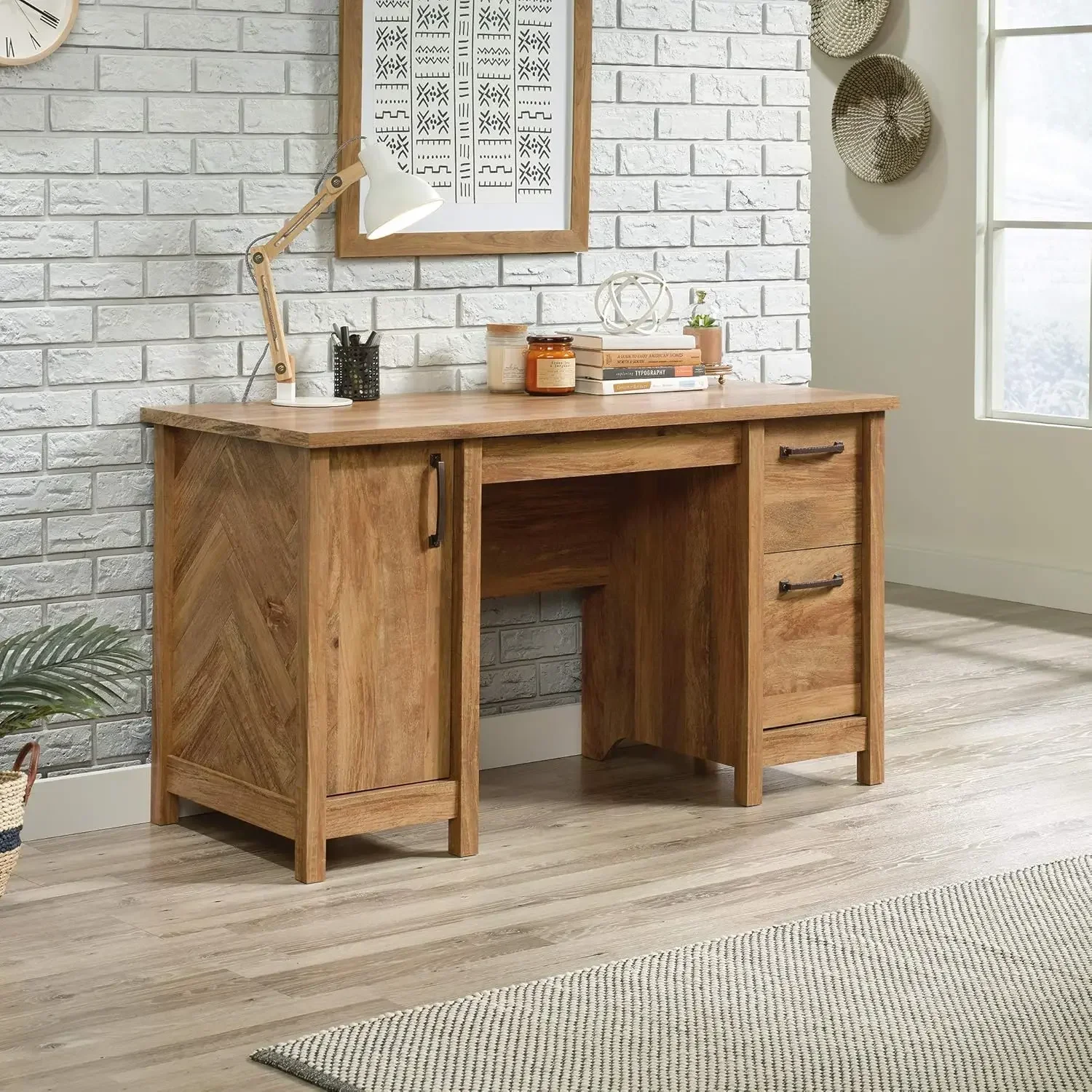 BestsellerBestsellerBestsellerCannery Bridge Computer Desk with Storage Drawers, Home Office Desk with File Cabinet Drawer, in S