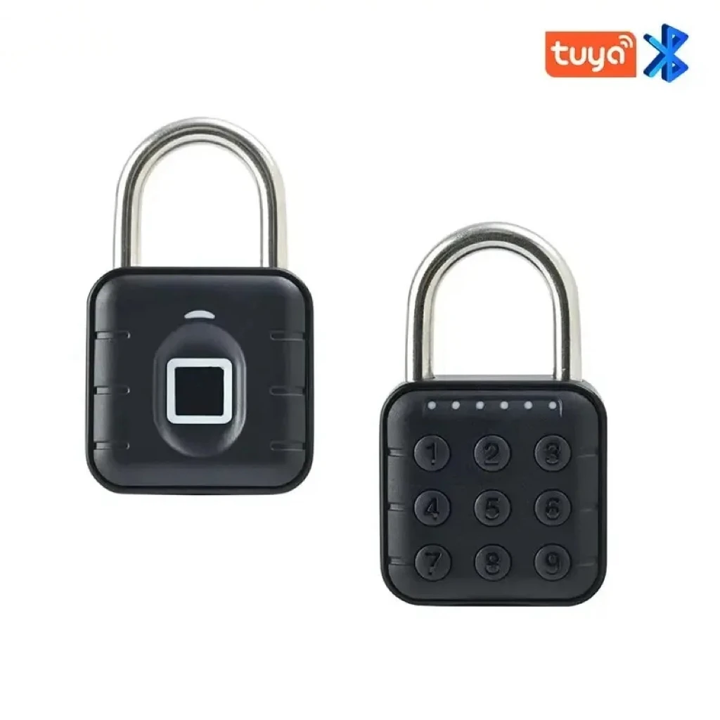 Electronic Lock Tuya Bluetooth Fingerprint Padlock Digital Luggage Lock APP Temporary Password Remotely IP67 Decompression Toys