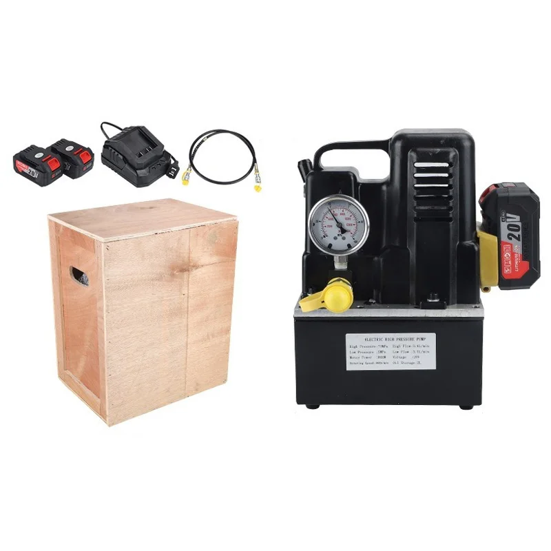 Pompa idraulica ricaricabile Pompa olio elettrica ad altissima pressione Stazione olio idraulico con batterie GYB-63D
