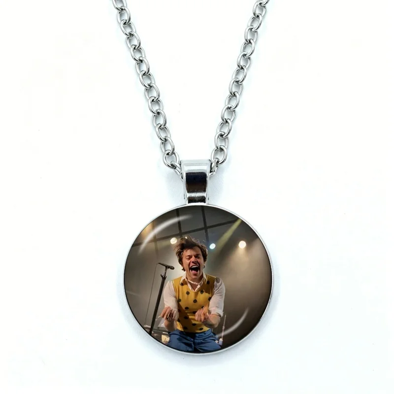 H-HaRRy Music Styles Necklace for Women Jewelry Cabochon Glass Pendant Fashion Statement Crystal Necklace Wholesale