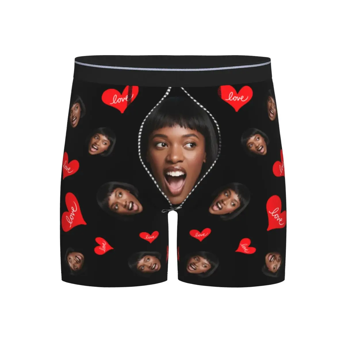 Custom Face Photo Boxers Shorts Men's For Husband Valentine's Birthday Gifts Personalized Briefs Underwear Fashion Underpants