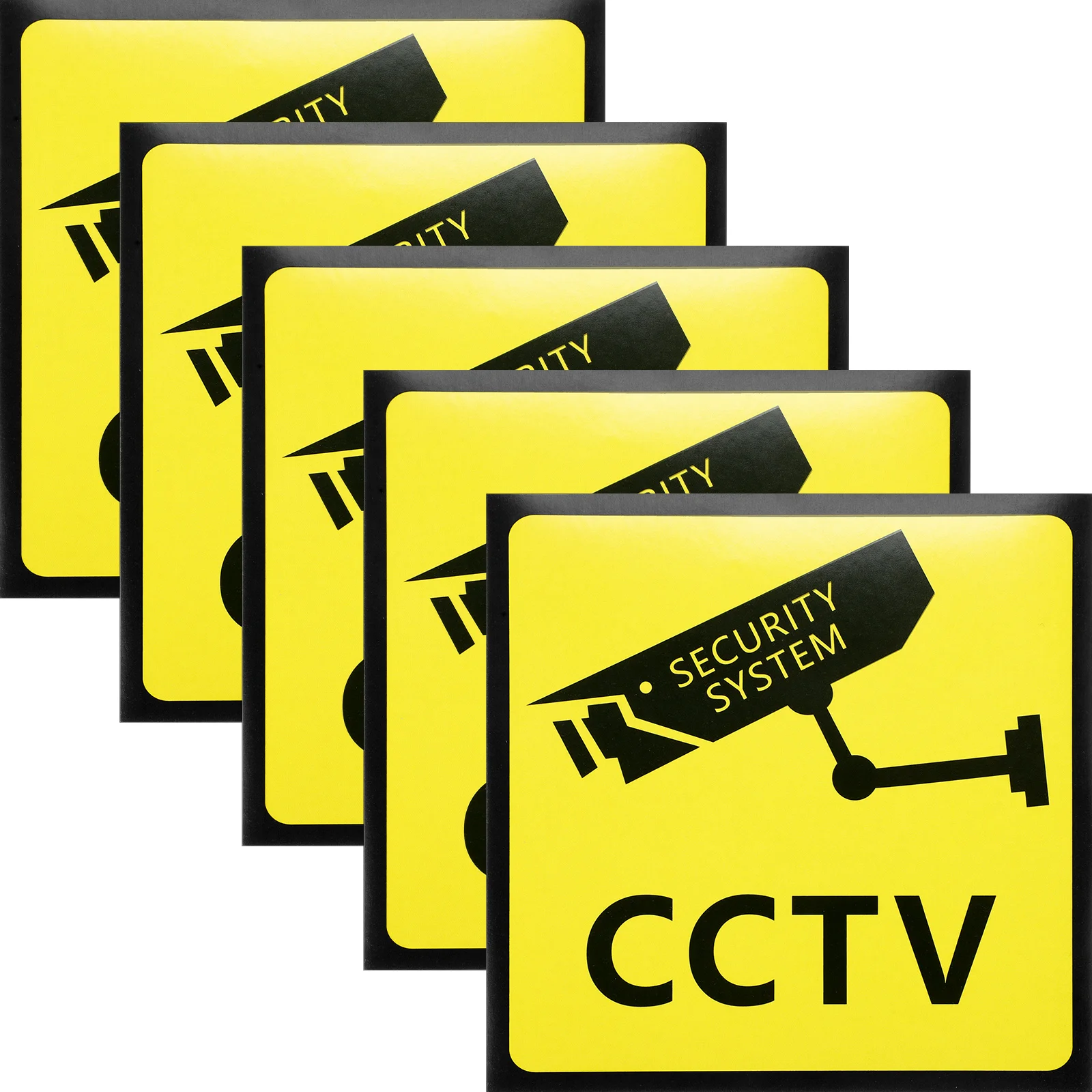 

5 Pcs No Trespassing Sign Video Stickers Security Camera Signs Posted Private Property Outdoor