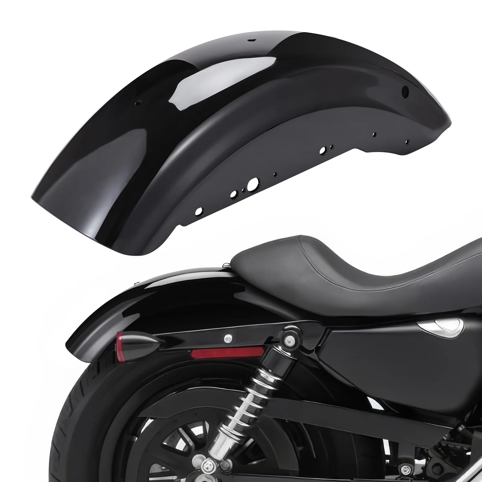 

Motorcycle Gloss Black Rear Fender ABS Plastic for Harley-Davidson Sportster 883 1200 2004-UP Accessories