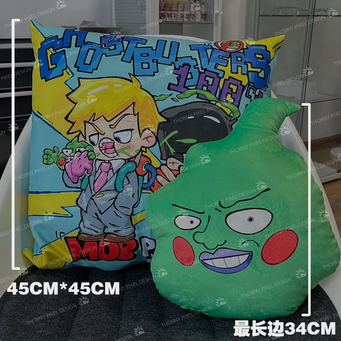 Anime Mobu Saiko Hyaku Mob Psycho 100 Reigen Arataka hoyuelos Kageyama Shigeo Cosplay dibujos animados cojín trasero almohada mascota