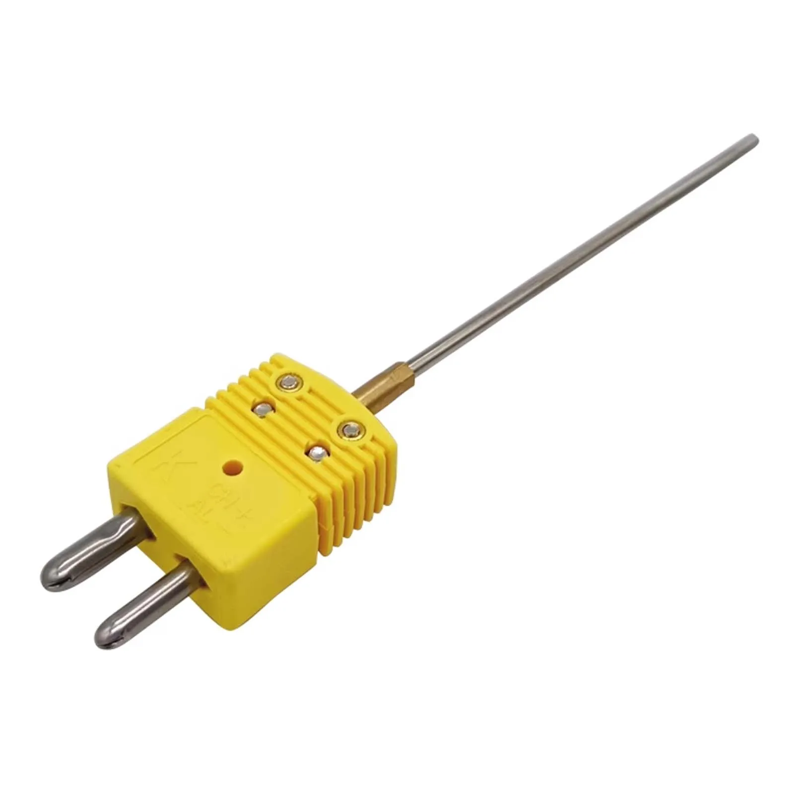 

K-Type High Temperature Armored Thermocouple, Small Yellow Plug Type Flexible Temperature Sensor Probe