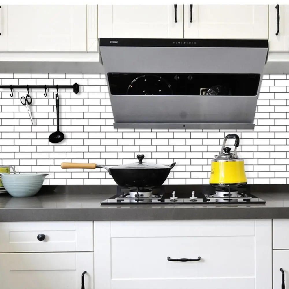 Modello direttamente pavimentato Ristrutturazione della parete facile da pulire per la cucina Carta da parati decorativa fai da te Adesivi murali per piastrelle Pellicola decorativa