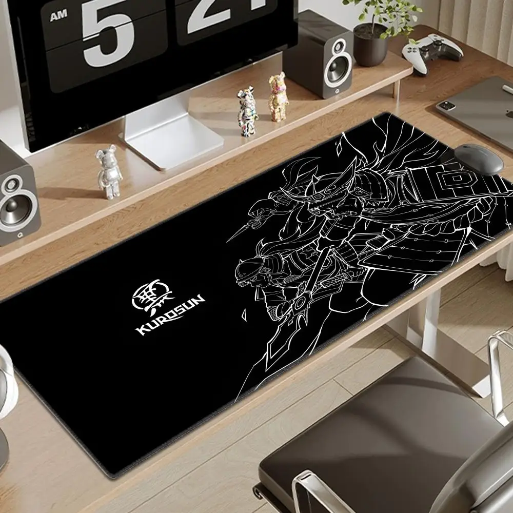 Kurosun The Big Three Large Mouse Pad Samurai Gaming Mousepad Gamer Desktop Decoration Office Non-Slip Mouse Mat Keyboard Mat