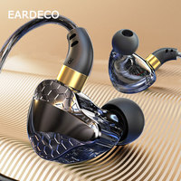 EARDECO Auriculares 3.5mm Wired Headphones Bass Wired Earphone Headphone Stereo Sport Headphone Headset with Mic Earphone Wire