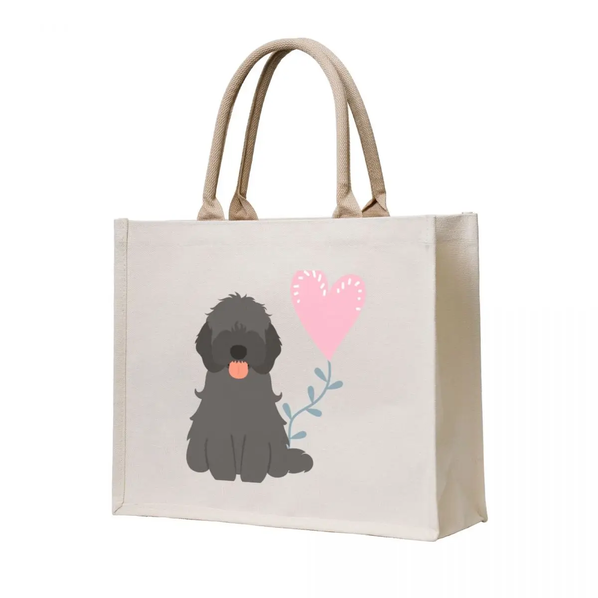 

Love Black Cockapoo Cavapoo Cavoodle Tote Bag free delivery bags Fabric bag personalized tote bag Lady bags