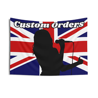 Custom United Kingdom UK Flag Wall Hanging Tapestry Upload Images Customized Banner Personalized Backdrop With Photo&Text Poster