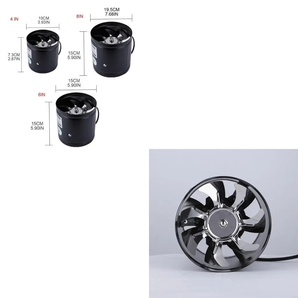 M6CB Exhaust Duct Fan Ventilation Extractor for Kitchen Bath Garage Vent Fan Bathroom