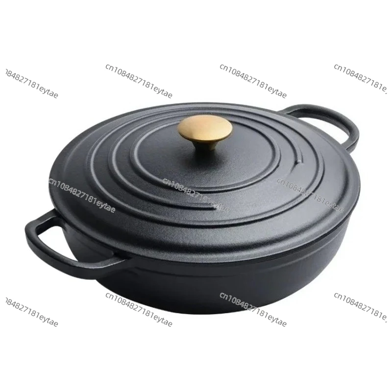 

Многофункциональная эмалированная чугунная кастрюля 30 см для тушения свинины и курицы, с антипригарным покрытием, для домашнего использования