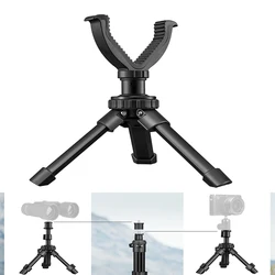 Shooting Rest Tripod Adjustable Height Rifle 360 Degree Rotation V Yoke Stand Portable Aluminum Construction For Target