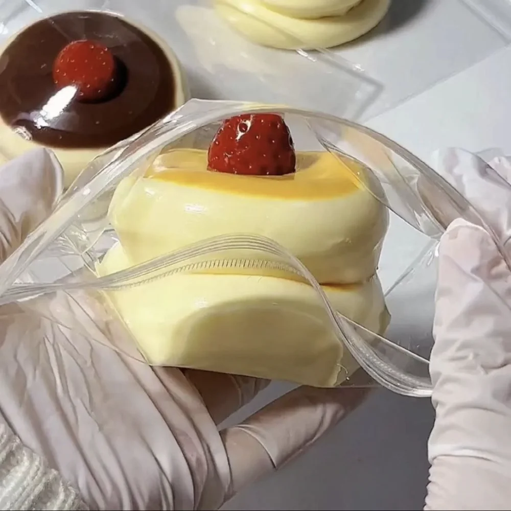 Taba Squishy Strawberry Blueberry Soufflé Stress Relief Toy Sensory Fidget Toys for Kids Adults Anxiety Relaxation  Squeeze Gift