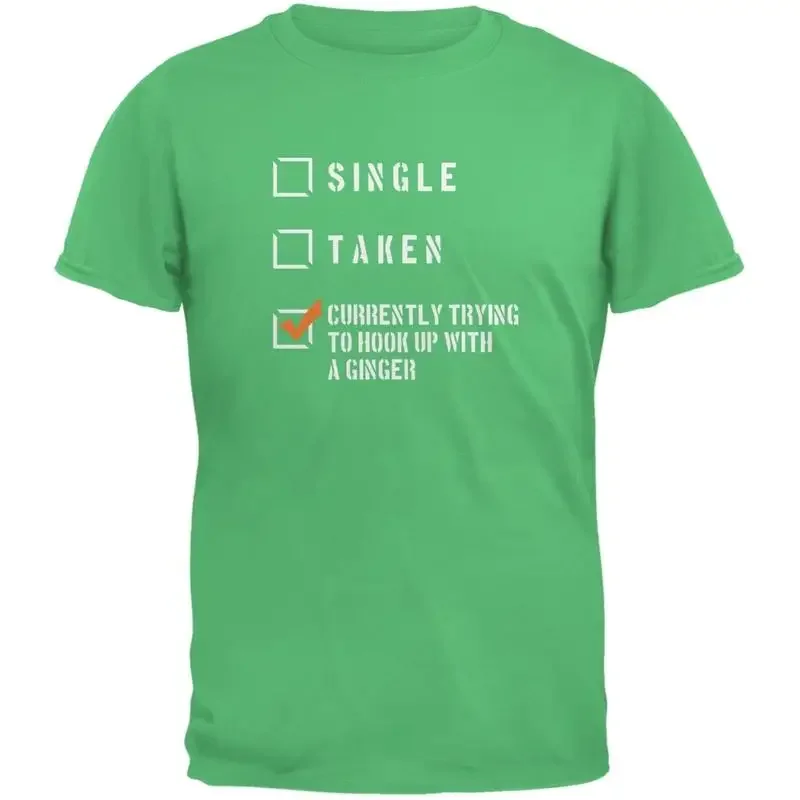 St Patricks Day Hook Up Ginger Irish Green Adult T Shirt
