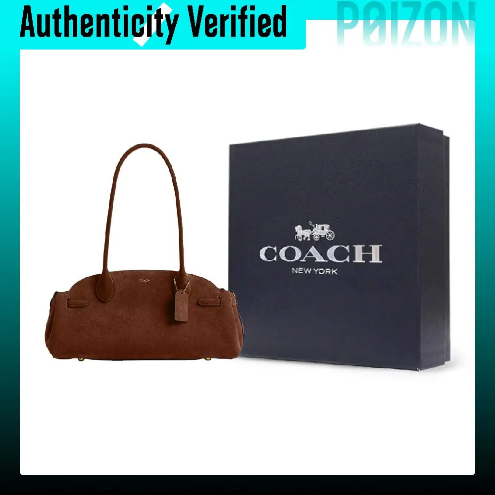 COACH Empire Carryall Suede Shoulder Bag Large Women's Brown CBN41-B4WBR