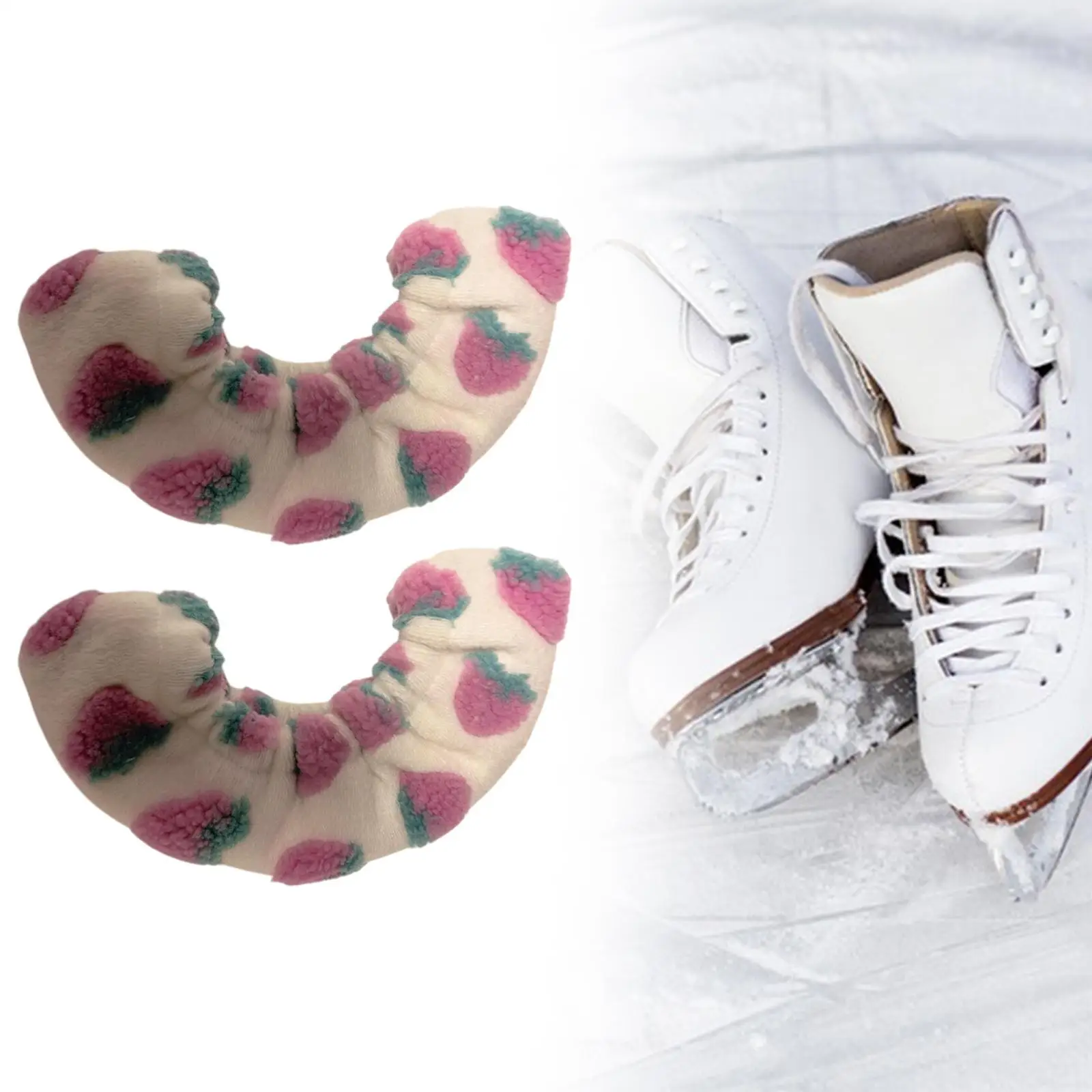 Portable Ice Skate Blade Covers Moisture Absorbing Protector for Hockey Skates Figure Skating