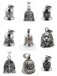 Classic Exquisite Angel Riding Motorcycle Bell Pattern Pendant Necklace Men and Women Punk Daily Leisure Amulet Rider Gift