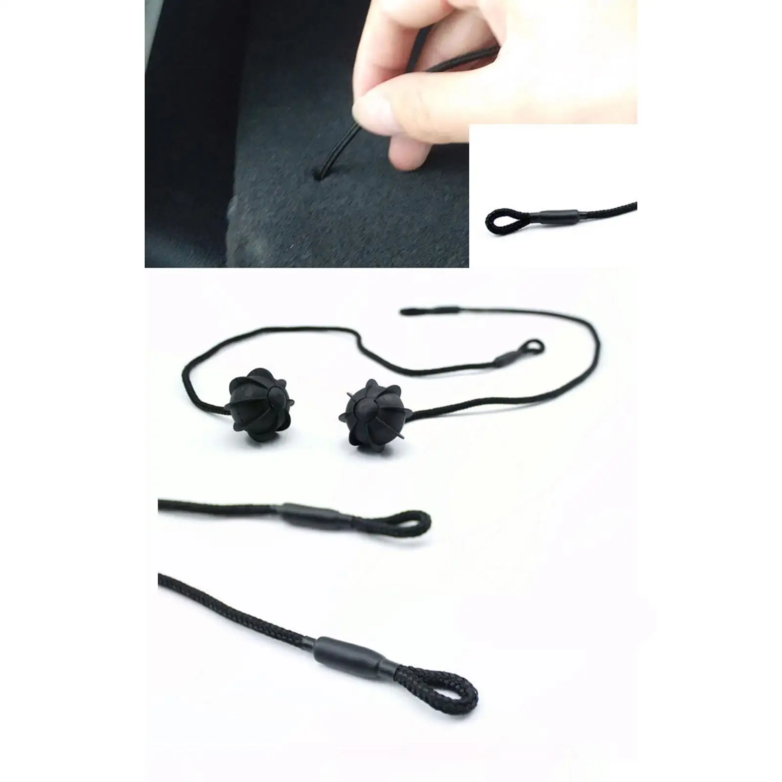 2 Pieces Rear Parcel Shelf Strings Hatchback Trunk Cover Straps Trunk Movable Partition Lanyard