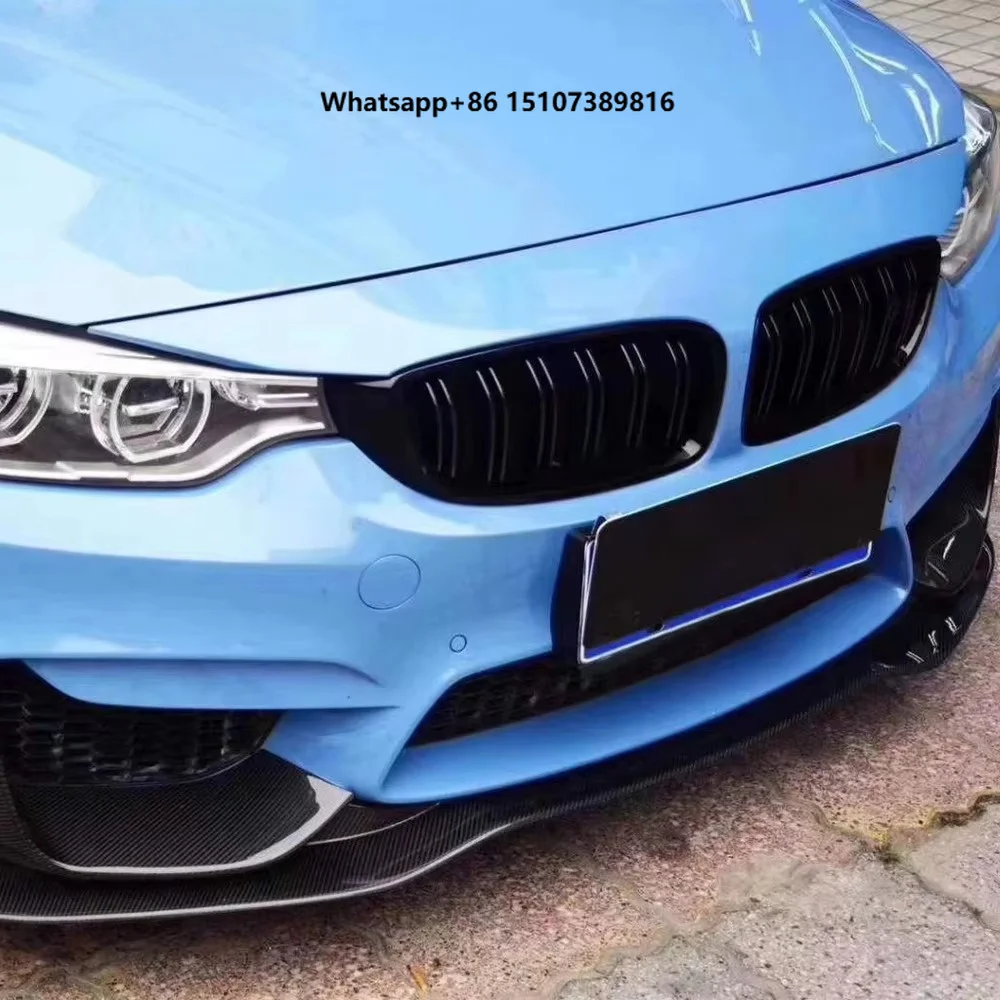 For 4 Series 14-20 F32 F33 F36 Carbon PSM Style Front Bumper Lip Body Parts Accessory