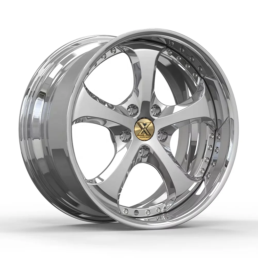 

XJ CNC Custom 2 Piece 5 Spoke 5x120 5x110 5x112 Aluminum Alloy Alloy Forged Wheels Rims 17 18 19 20 Inch for Car Chevy Cobalt